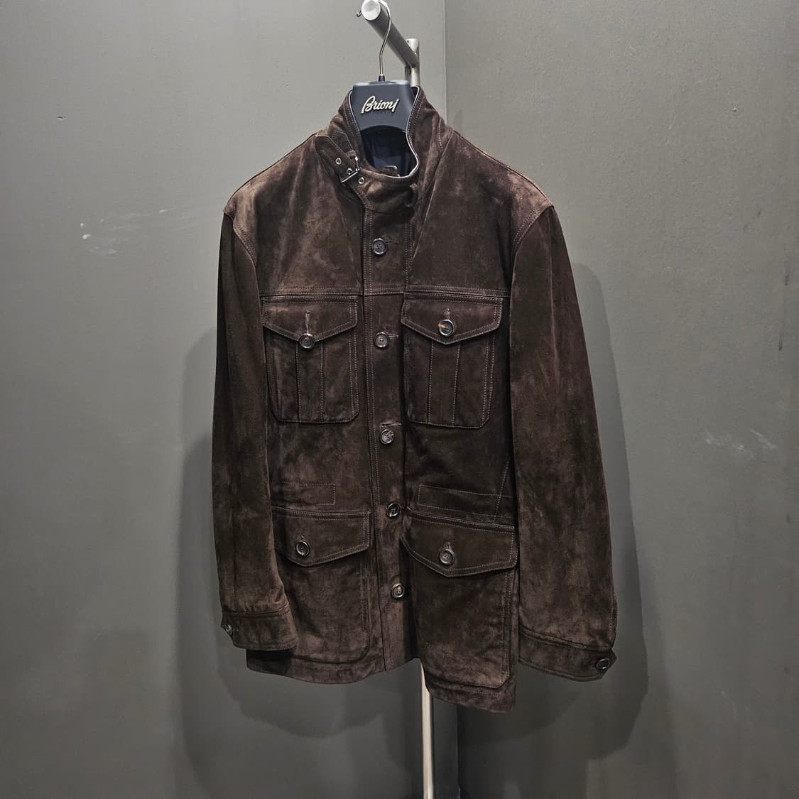 브리오니 스웨이드 크로스타 필드 레더트리밍 필드자켓 상품이미지1