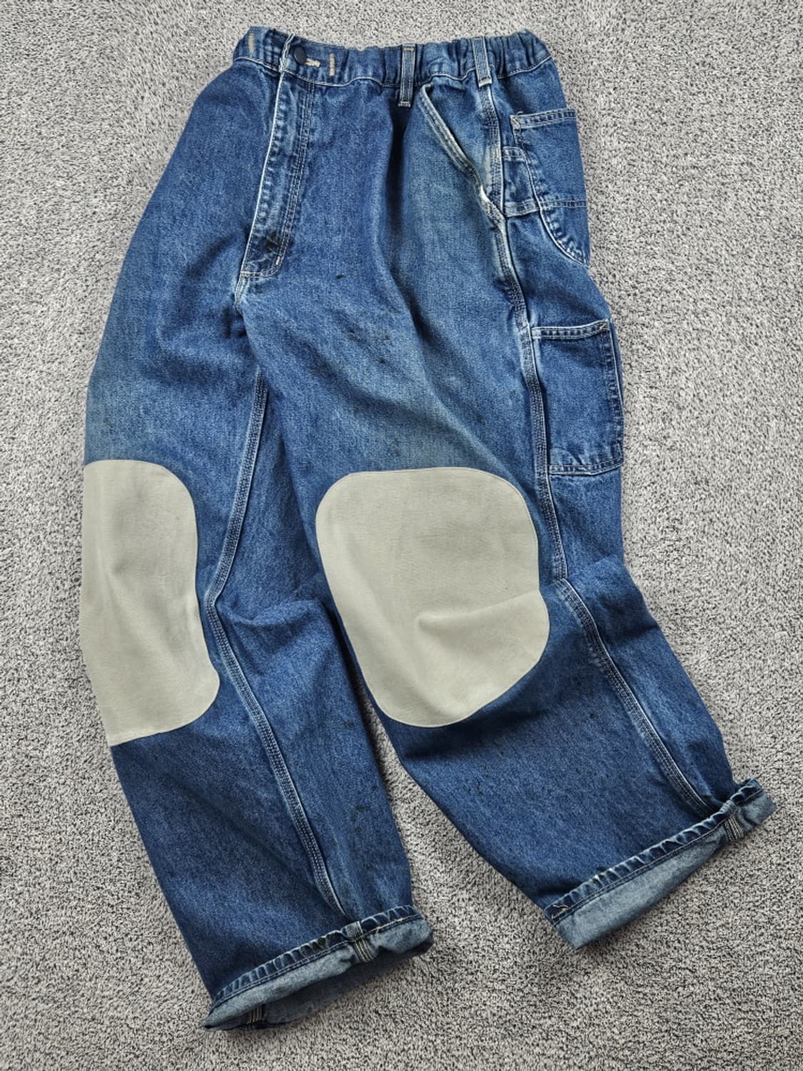 FR칼하트 밴딩 패치드커스텀 데님 카펜터 팬츠 (42X32)/ 10346 상품이미지2