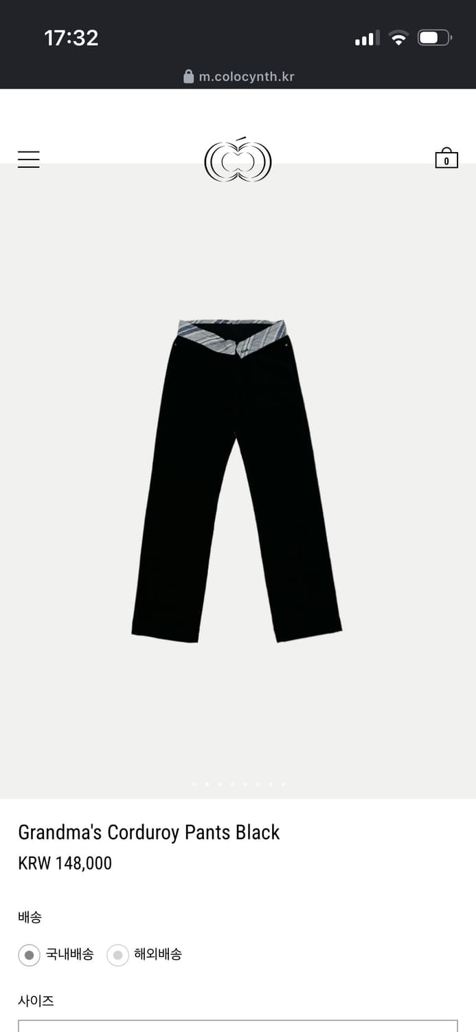 콜로신스 Grandma's Corduroy Pants Black 상품이미지2