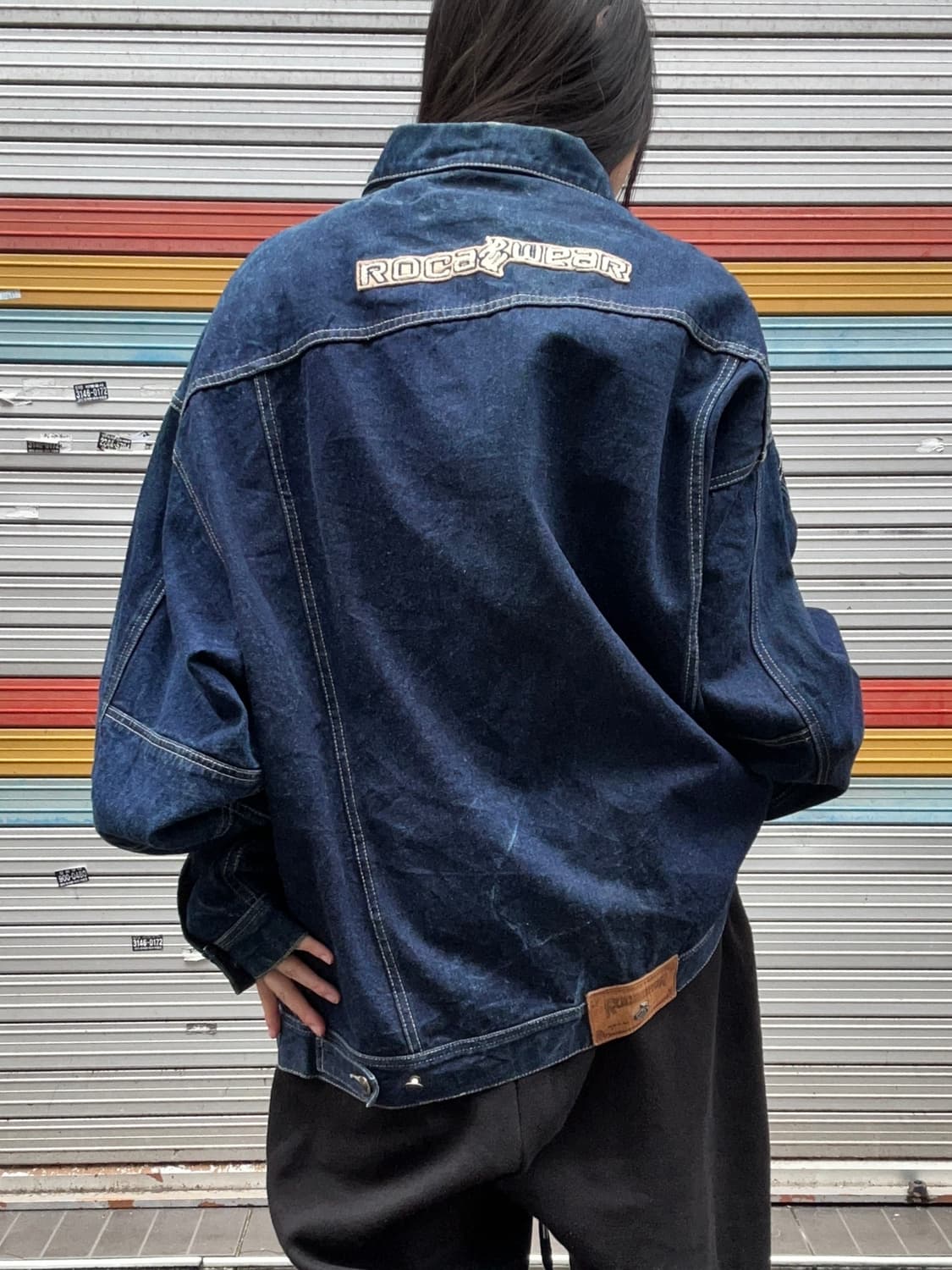 90s ROCA WEAR 레어 생지 스티치 트러커 데님자켓 상품이미지1
