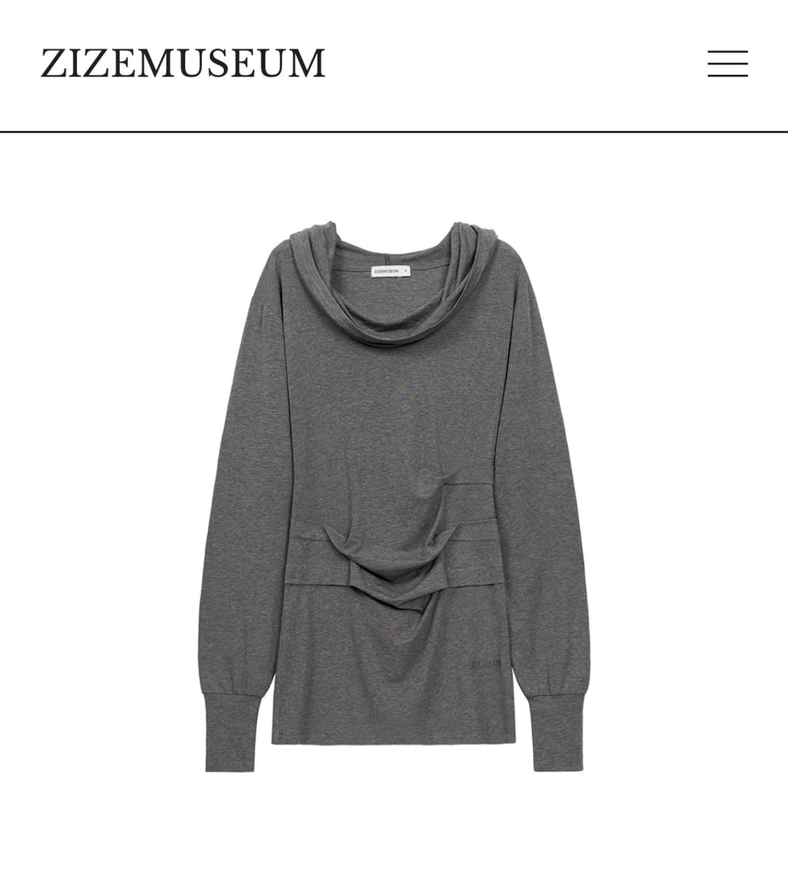 [Zizemuseum] cowl hood drape dress 상품이미지3