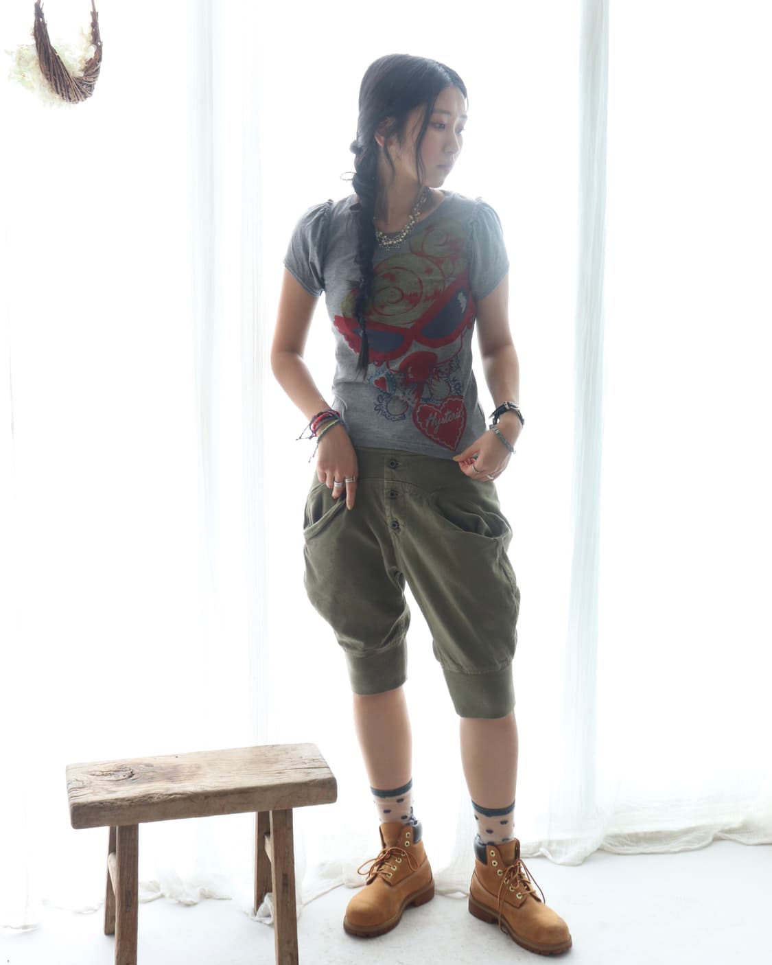 [Hysteric Mini] Grey Puff T-Shirt 상품이미지3