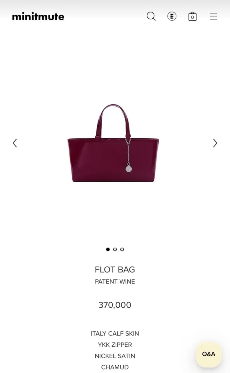 미닛뮤트 플롯뱃 페이턴트 와인 상품이미지1