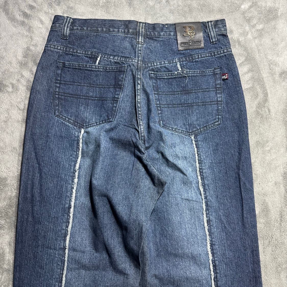 Phat Fham 올드스쿨 센터 스티치 와이드 데님 팬츠 상품이미지5