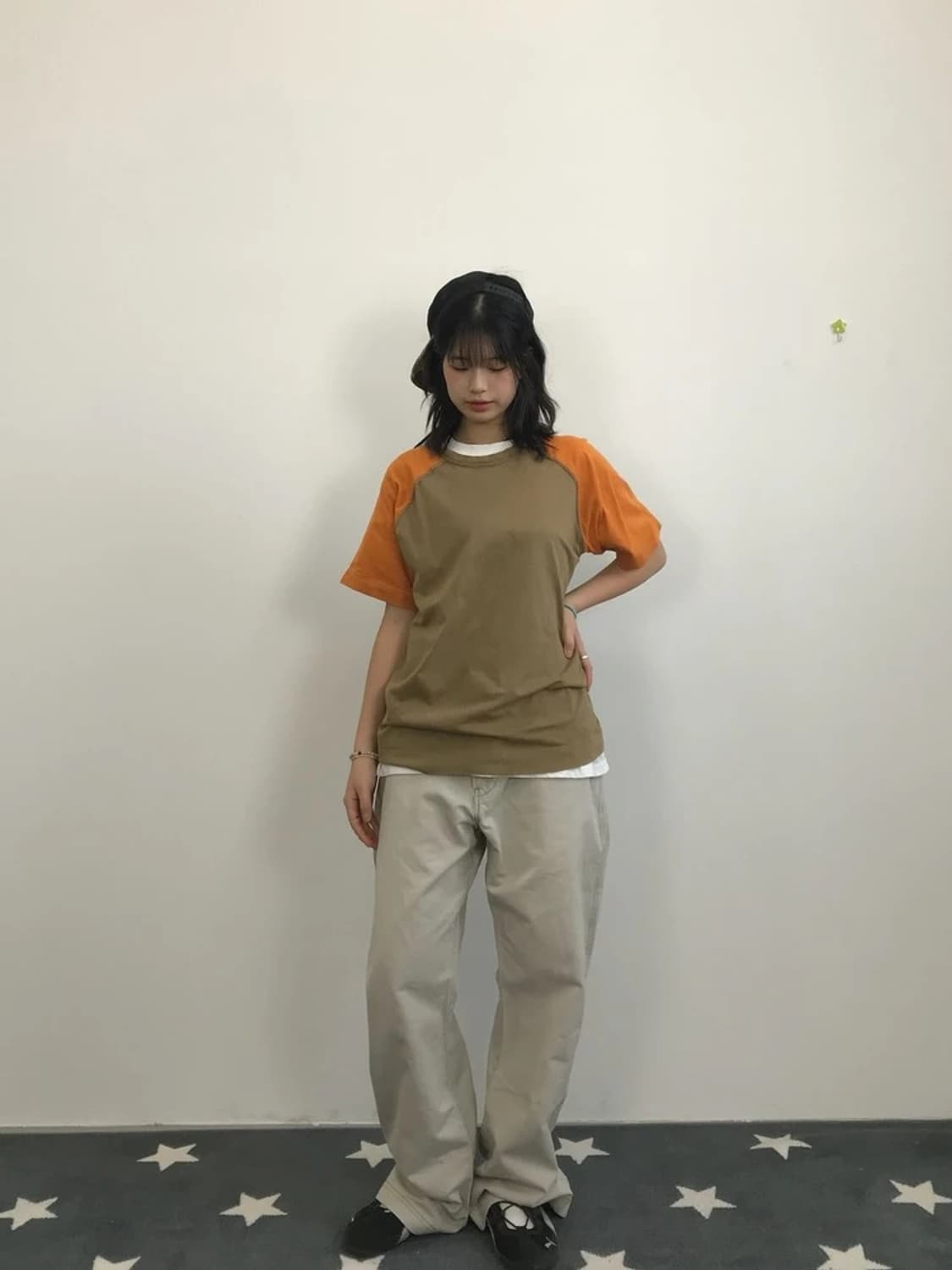 Comme Ca Raglan Two Tone T-Shirt 상품이미지1