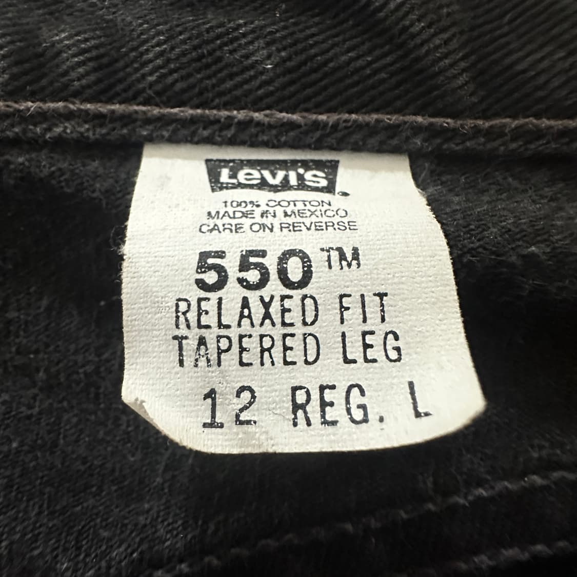 LEVI'S 550 00's mexico made black jeans 상품이미지4