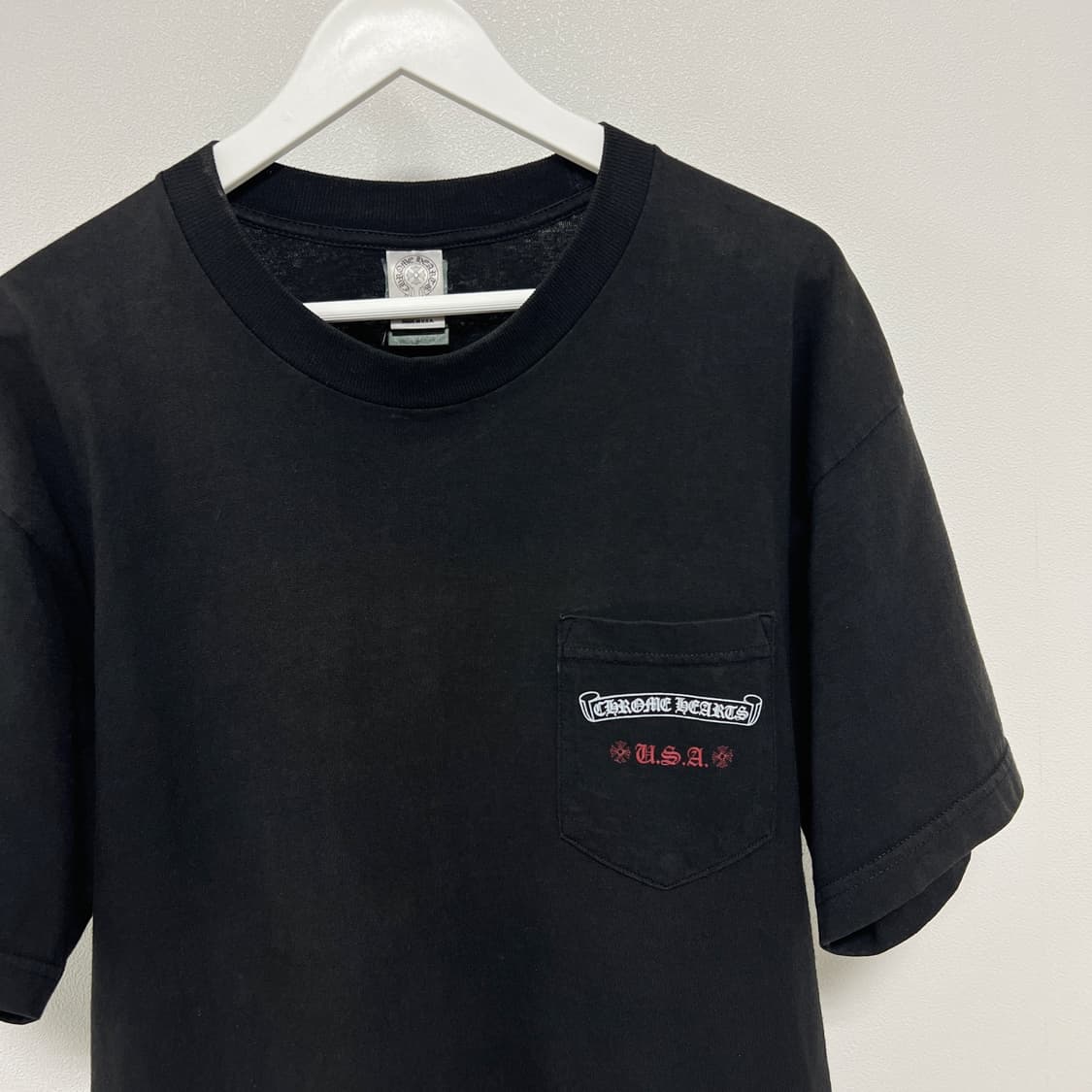 크롬하츠 아메리칸 플래그 성조기 대거 티셔츠 블랙 상품이미지5