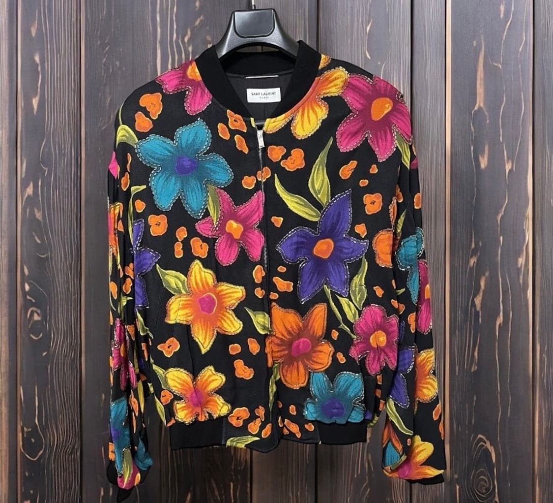 [BTS 뷔님 착용] 생로랑 22ss 플로랄 봄버 자켓 상품이미지4