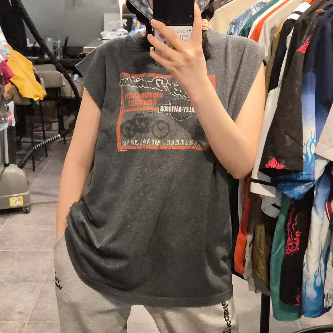 [NO.9] 할리 데이비슨 밀워키 위스콘신 엔진 시리즈 민소매 티셔츠 차 상품이미지1