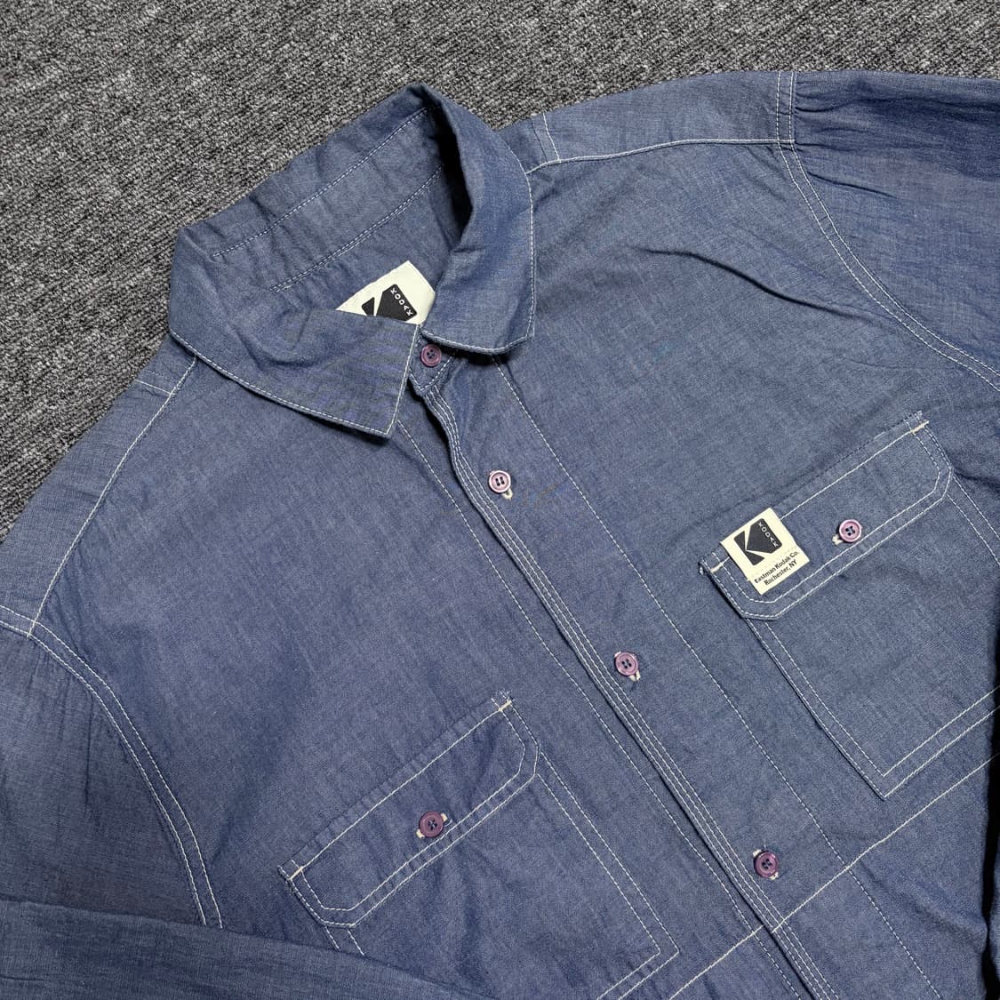 코닥 샴브레이 데님 셔켓 상품이미지3