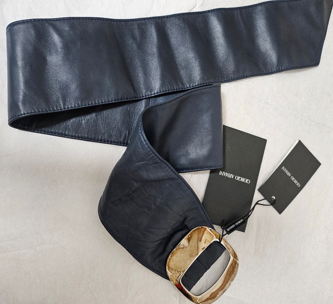 조르지오 아르마니 광폭 양가죽 벨트 미착용 70만원 상품이미지2