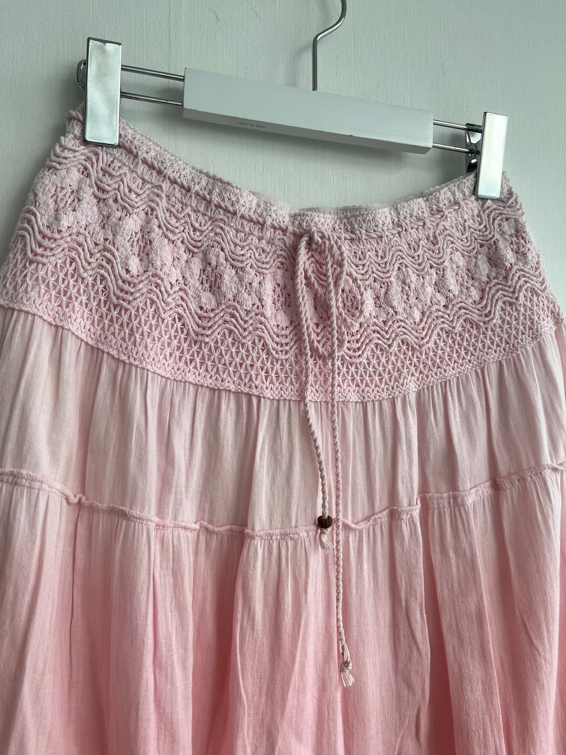 Pyari 레이스 핑크 롱 스커트 상품이미지2