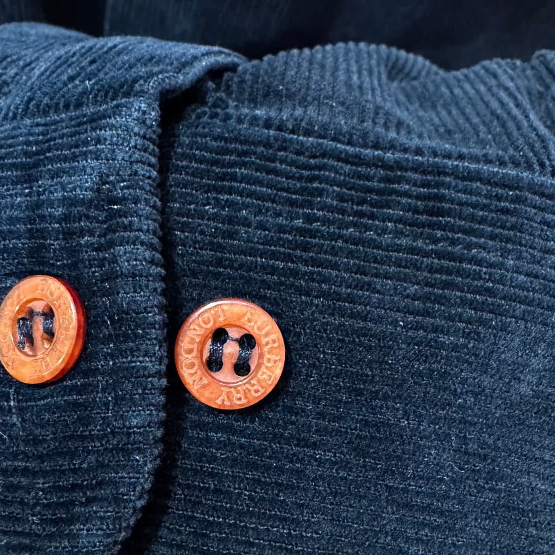 버버리 런던 네이비 코듀로이 셔츠 (M)   상품이미지4