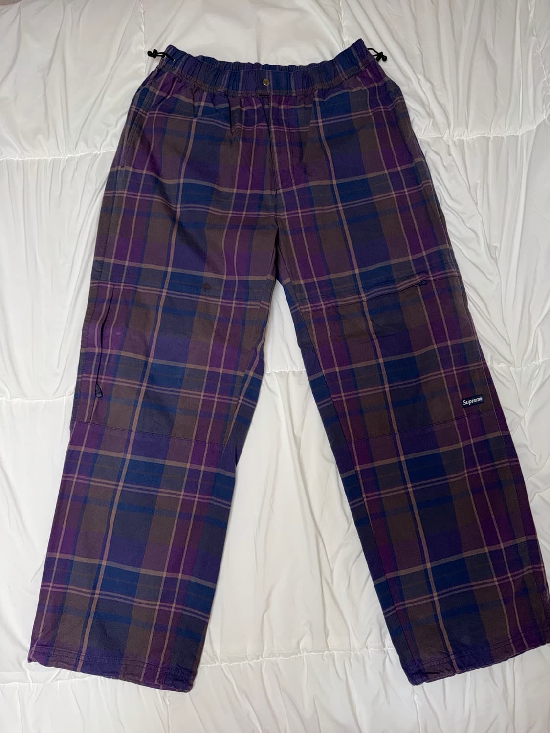 슈프림 코튼 신치 팬츠 플레이드 - 24SS 상품이미지1