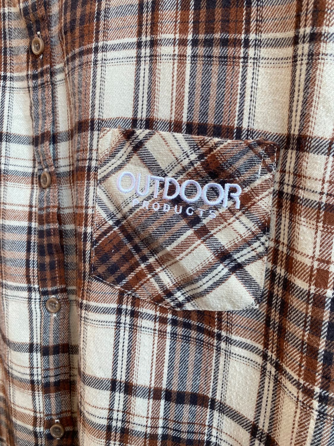 OUTDOOR 체크 7부 셔츠원피스(XL) 상품이미지7