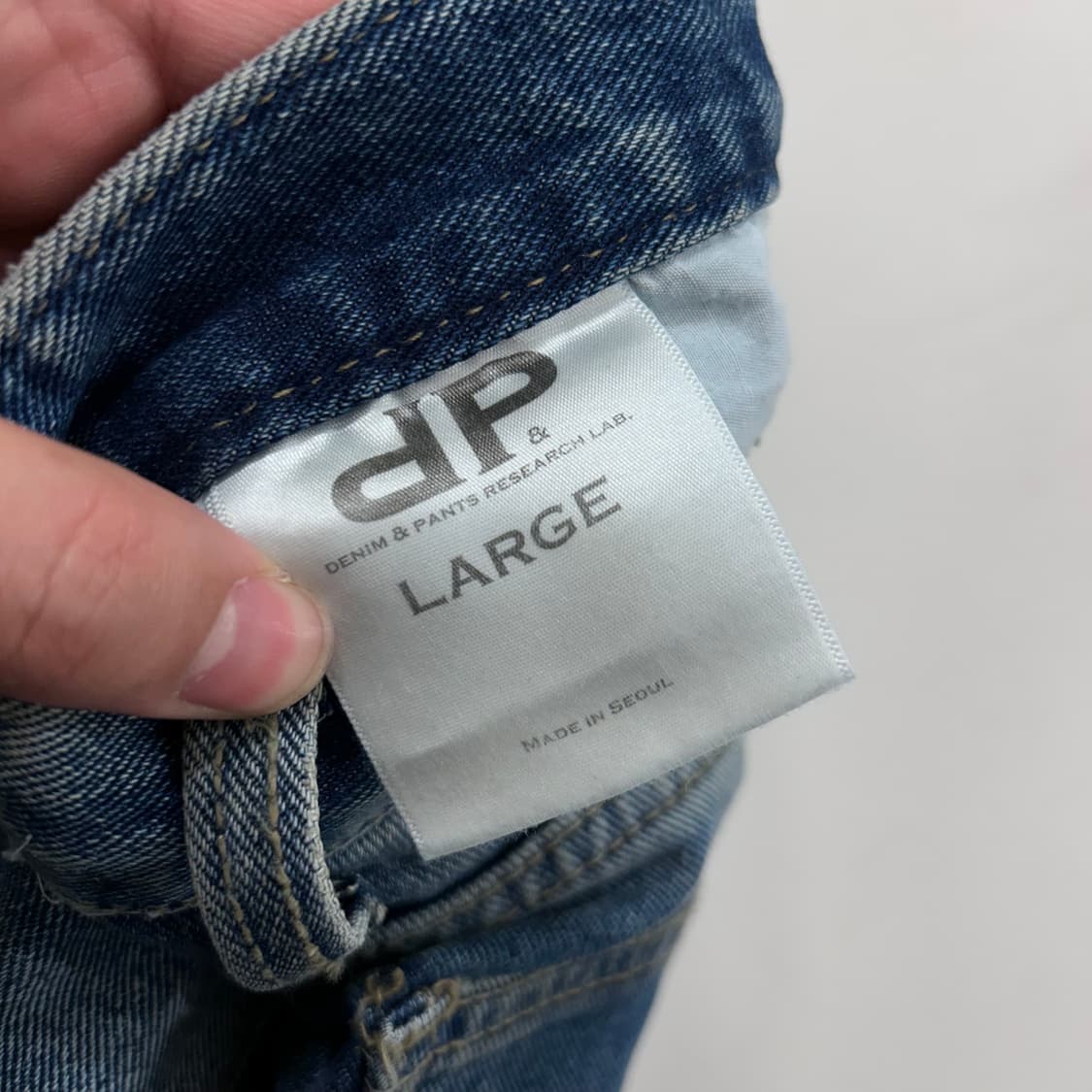 데님 리서치랩 와이드핏 워시드 중청 데님팬츠 상품이미지4