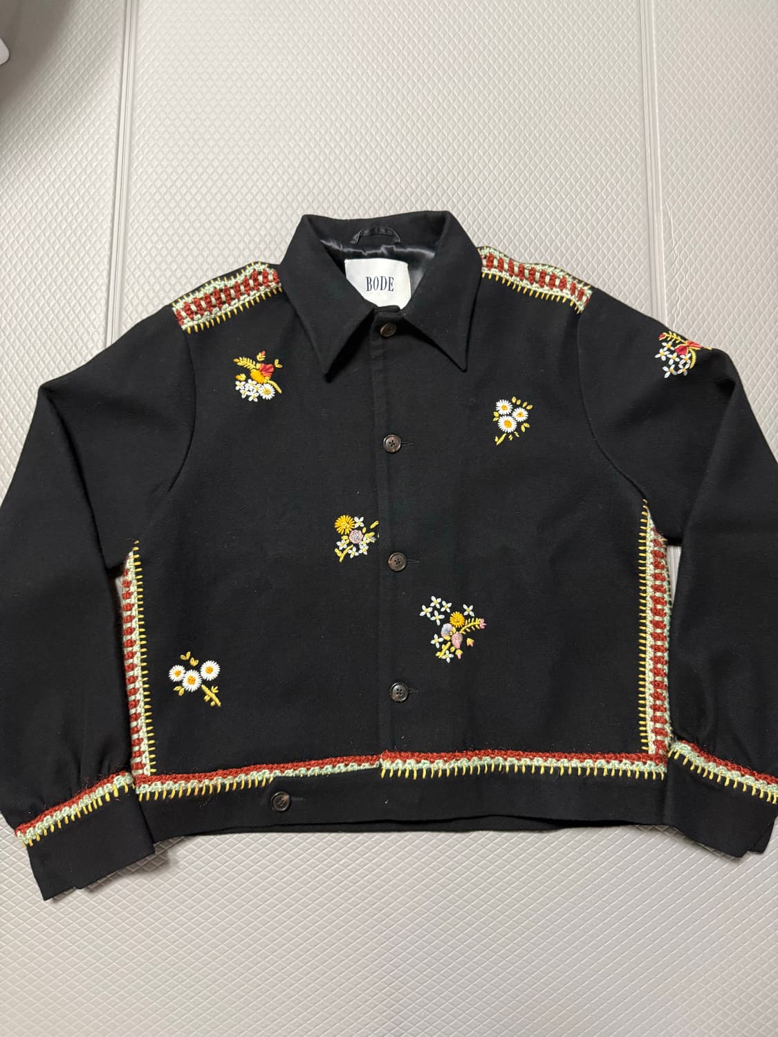 (L) BODE 보디 크롭 울 플라워 스티치 자켓 상품이미지2