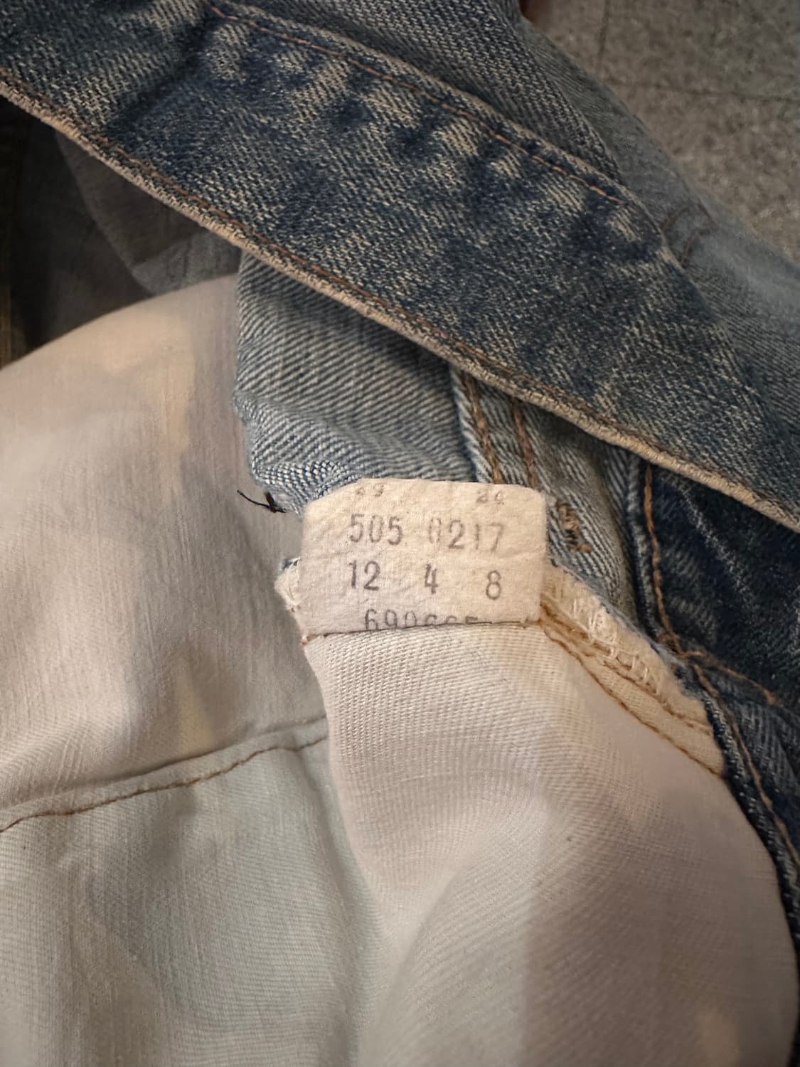 70s USA 빈티지 리바이스 505 66전기 데님 팬츠 상품이미지10