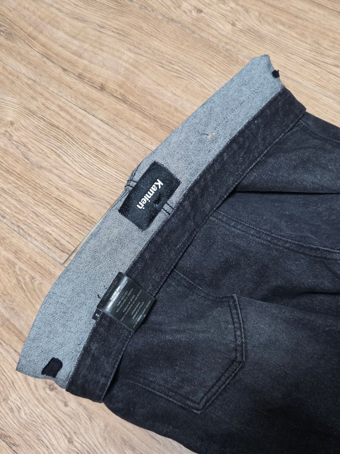 [2] 카미엔 kamien 크로스 다트 플레어 데님진 청바지 상품이미지9