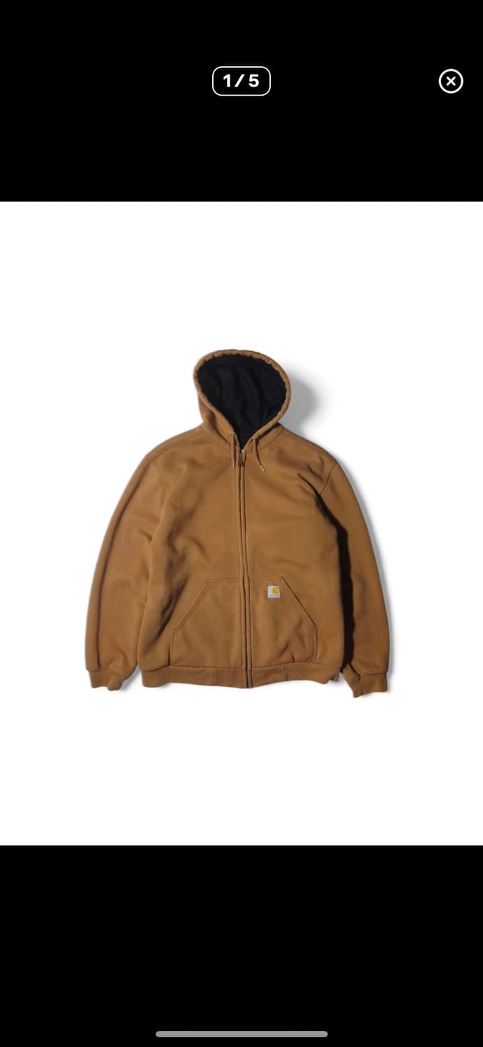 칼하트 써멀라이너 후드집업 브라운 상품이미지1