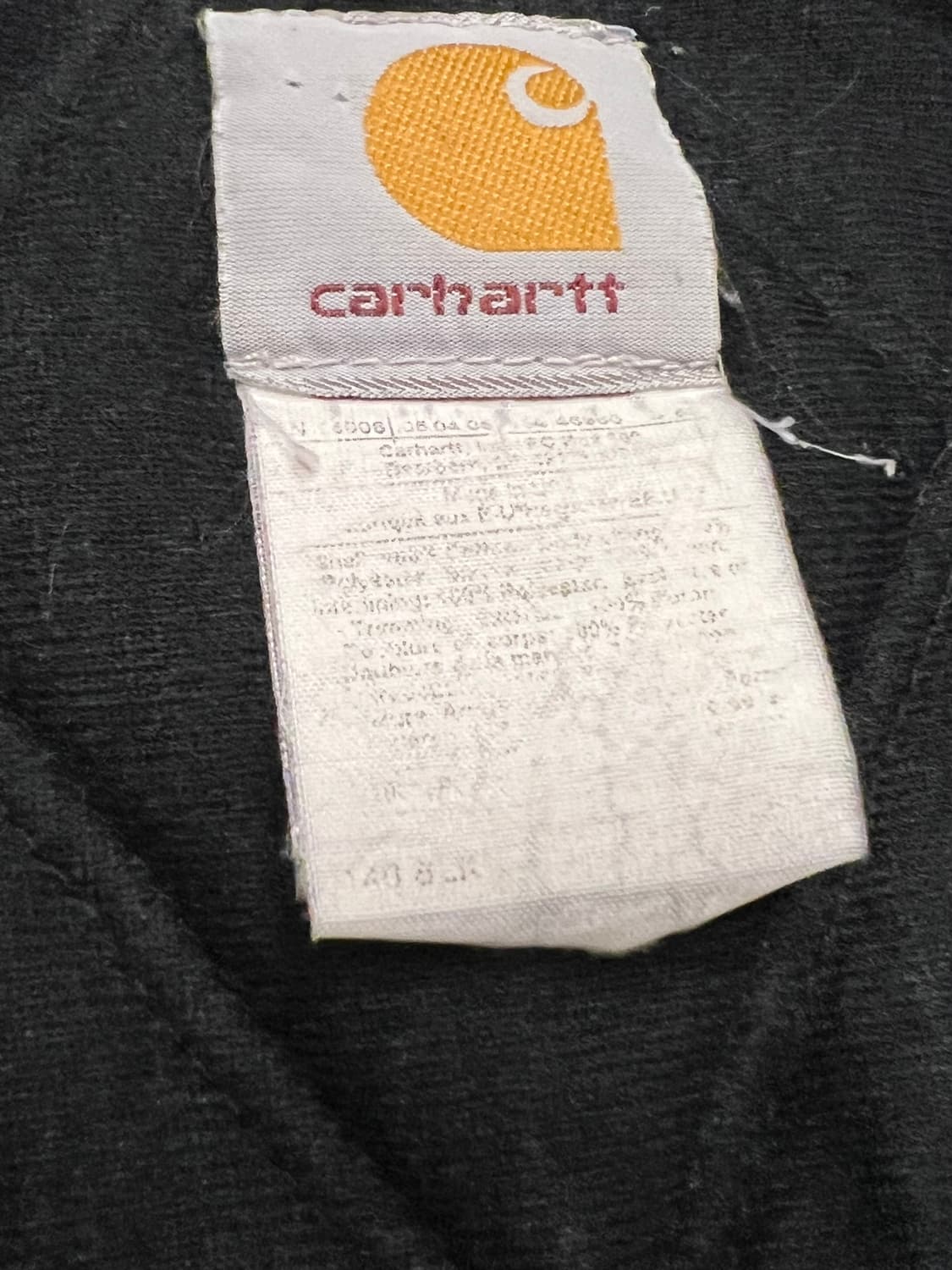 [L] 칼하트 액티브 덕 페이딩 빈티지 자켓 블랙 워크웨어 후드 집업 상품이미지9