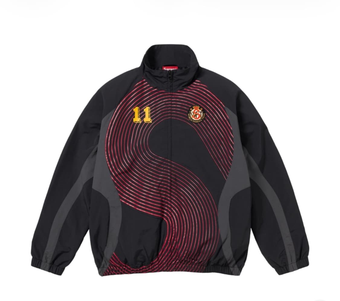 슈프림s로고 트랙자켓 블랙 상품이미지1