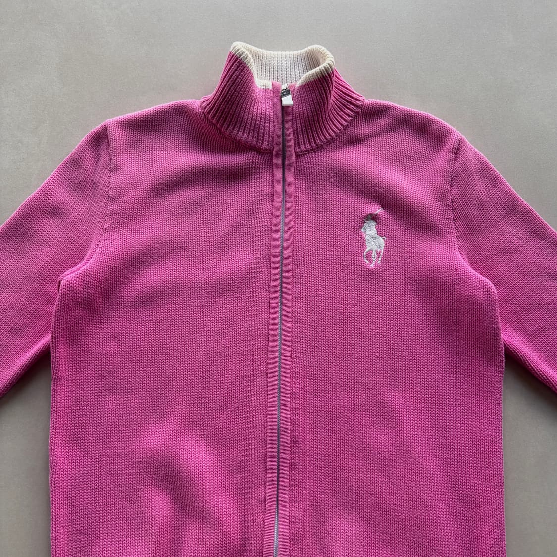 [S]폴로 랄프로렌 빅포니 핑크 니트 집업  상품이미지4