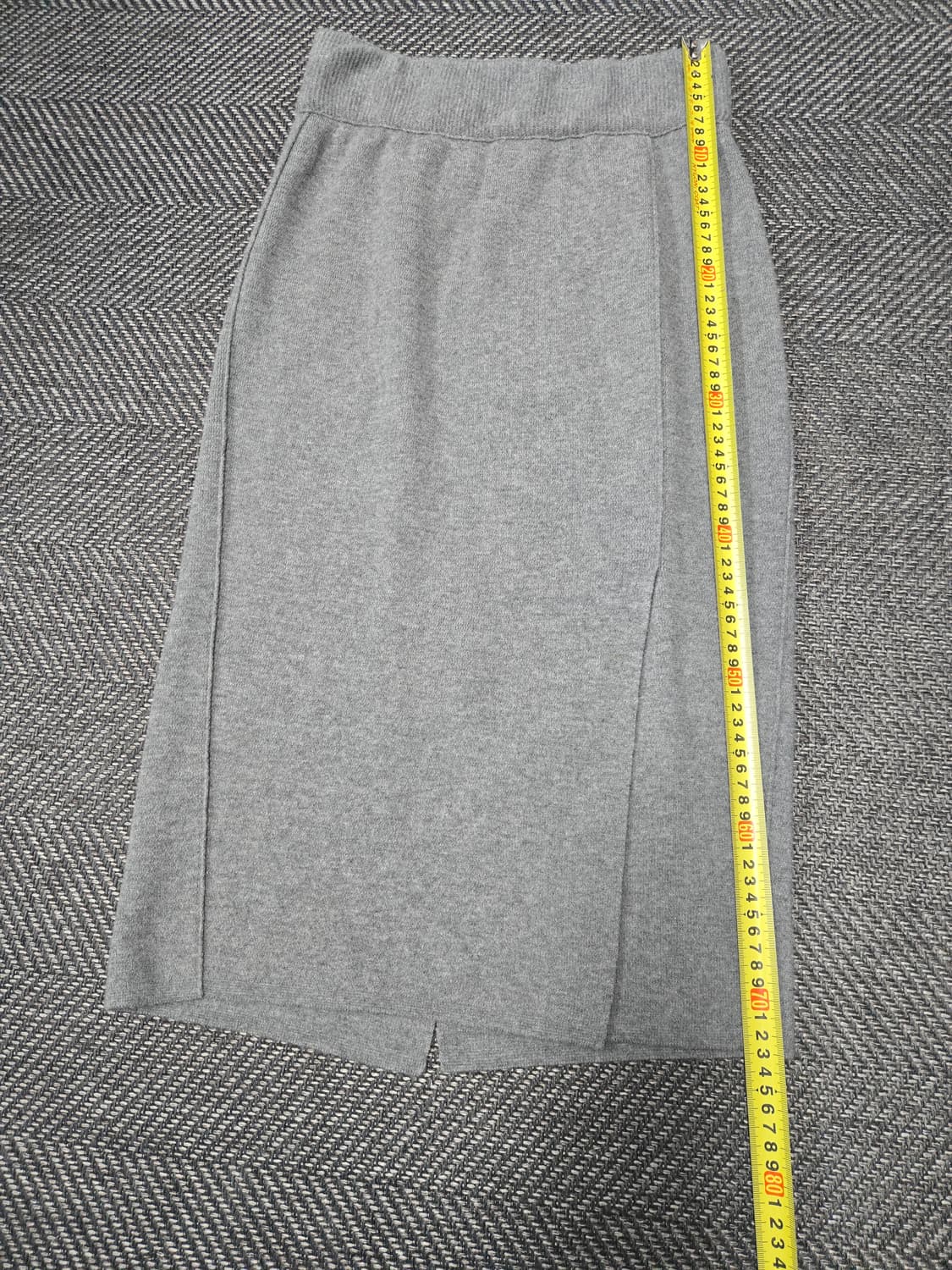 한섬 시스템 SYSTEM  회색 니트 투피스 세트 모100% 티 스커트 상품이미지8