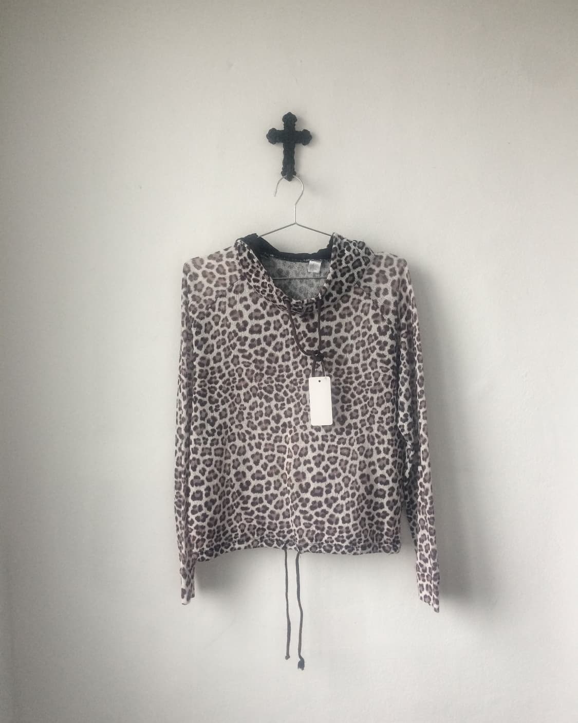 Leopard pattern hood knit 상품이미지2