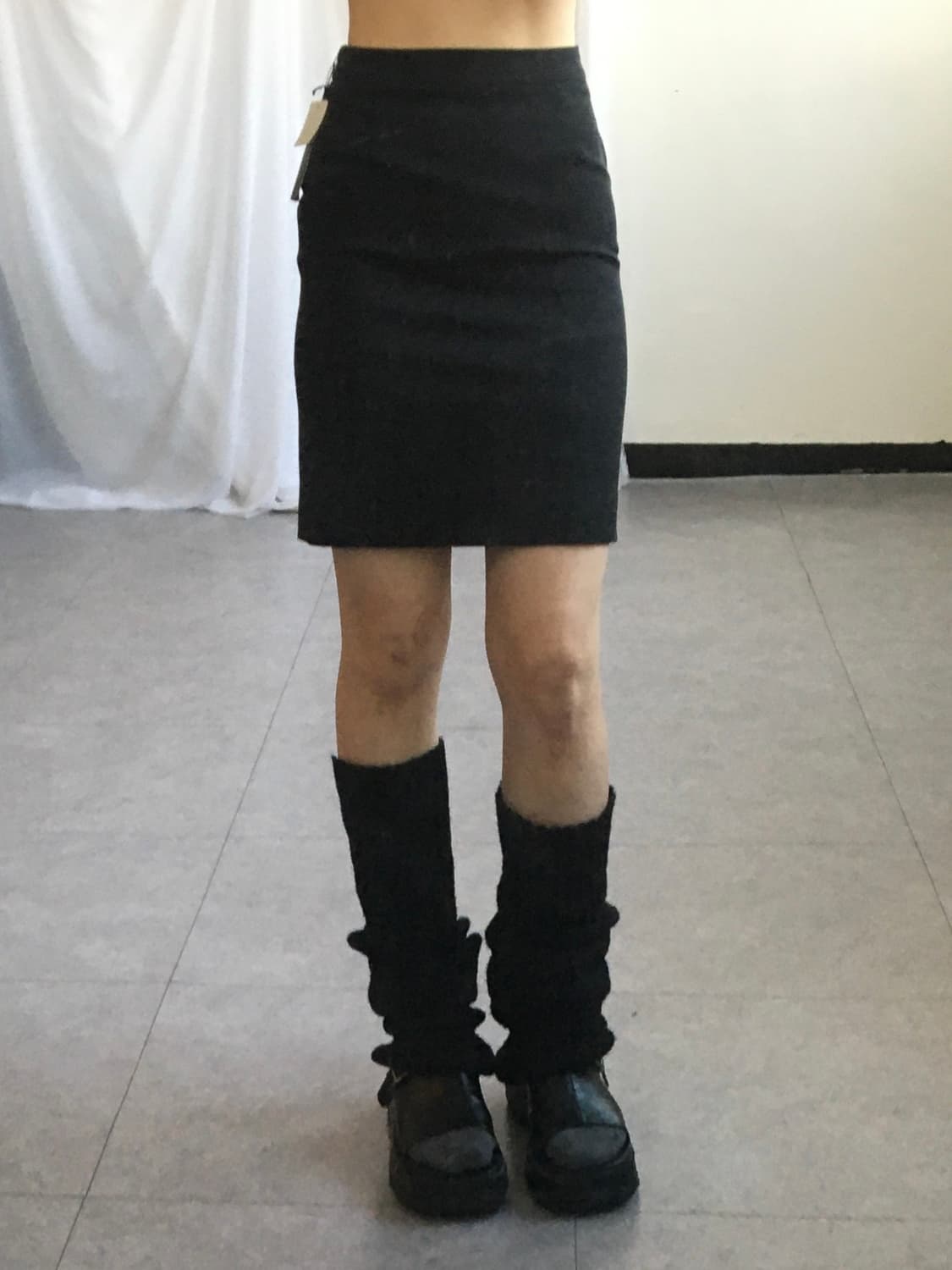 Black midi skirt 상품이미지4