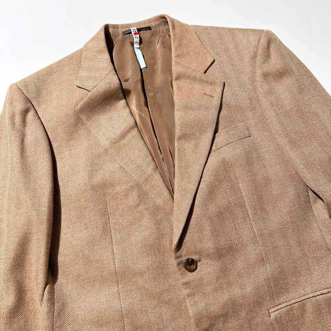 버버리 캐시미어 100% 헤링본 싱글 2B 블레이저 자켓 상품이미지3