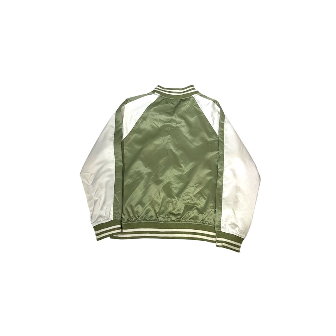 일본 빈티지 그린 화이트 배색 스카잔 크롭 자켓 M 상품이미지5