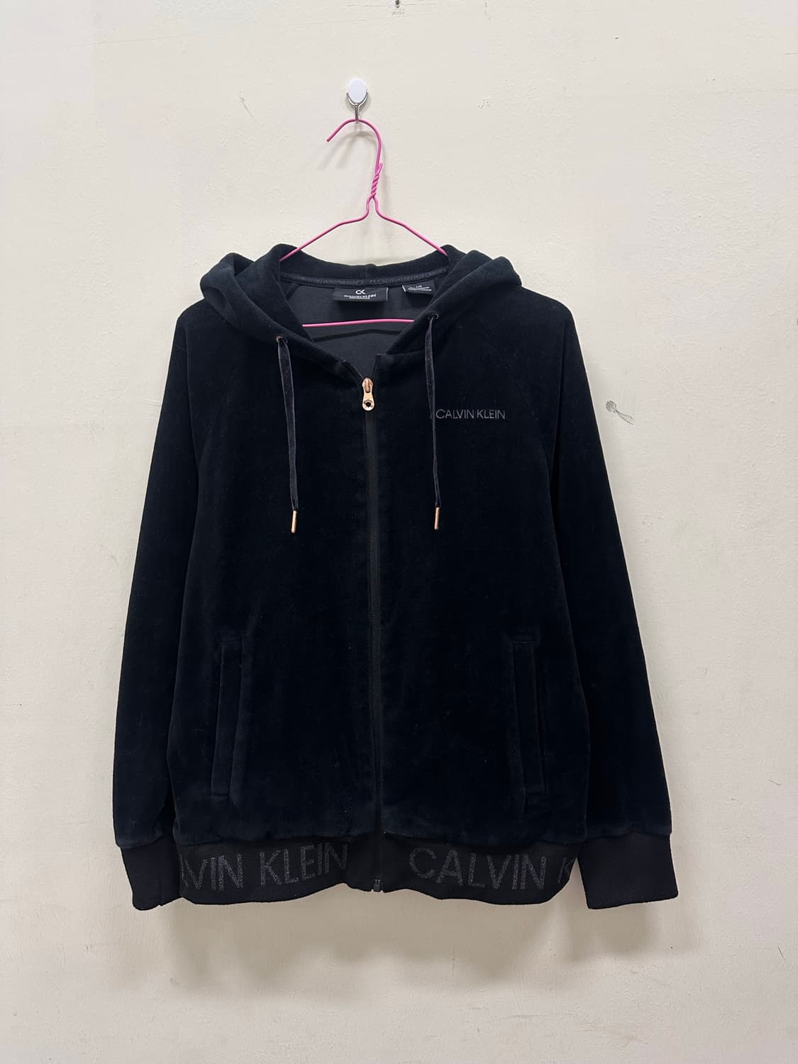 캘빈클라인 벨벳 후드집업 상품이미지1