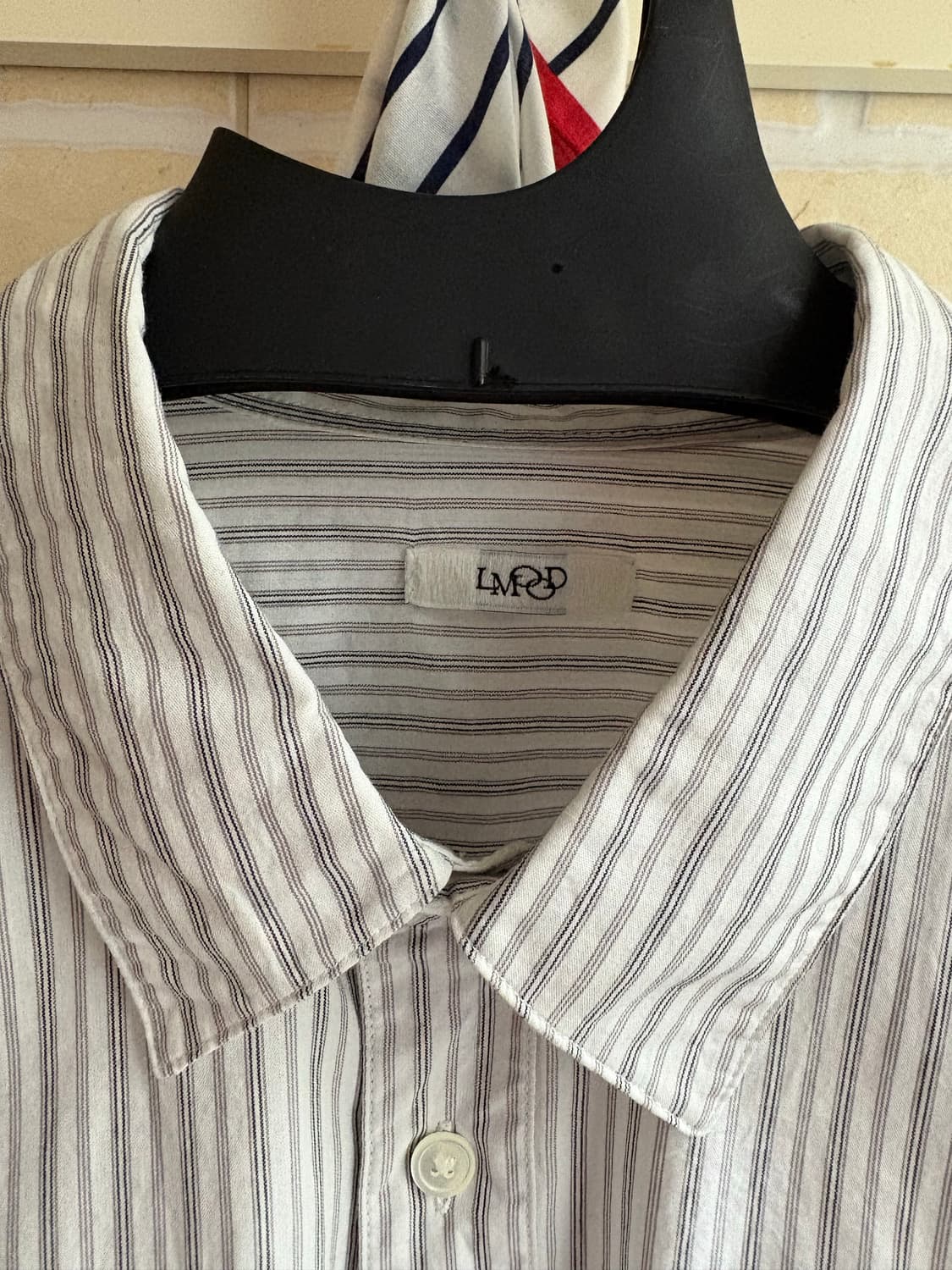 엘무드 - 베르토 코튼 셔츠 화이트 스트라이프 (48사이즈) 상품이미지5