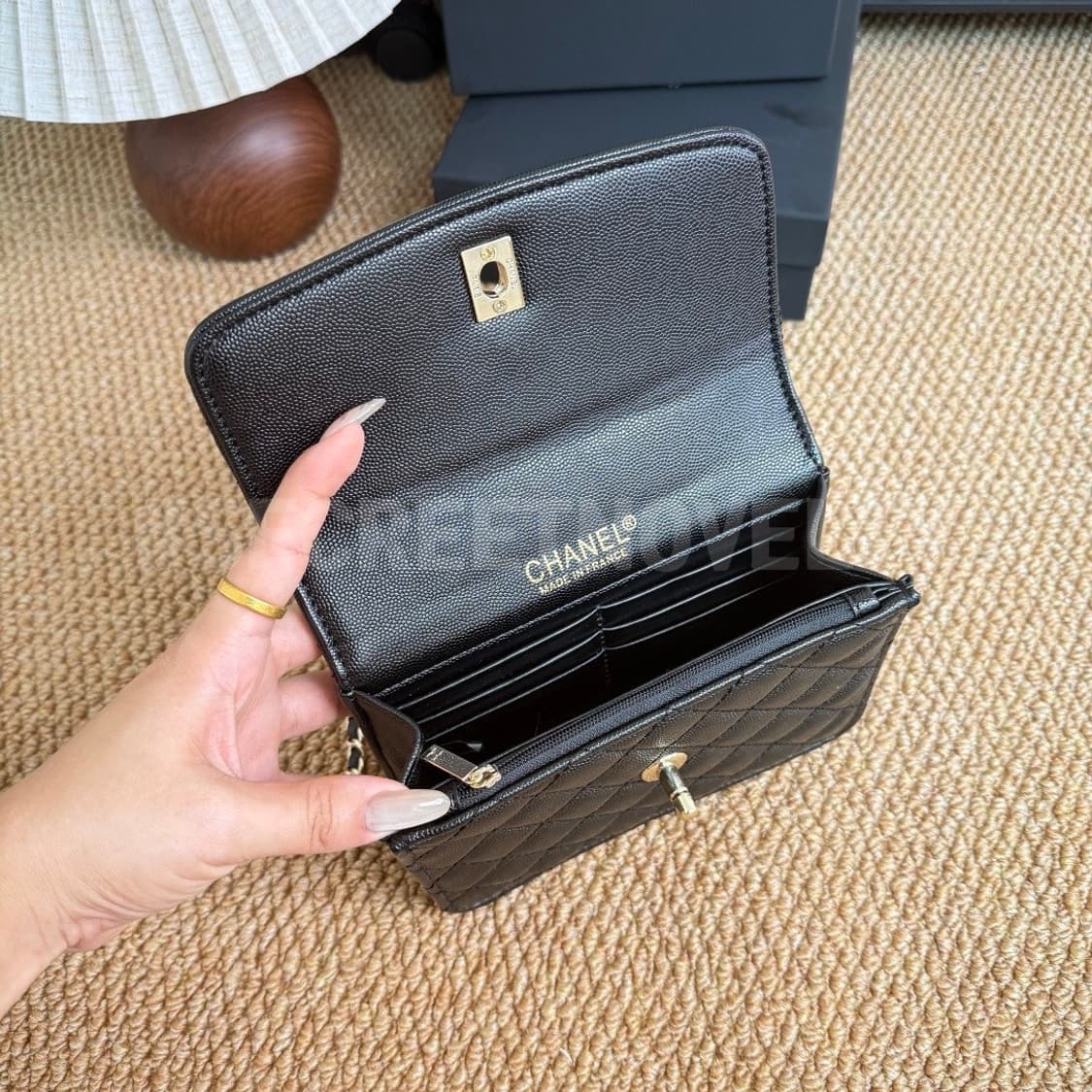 샤넬뷰티 탑핸들 캐비어 백팩 3WAY백 VIP 상품이미지7