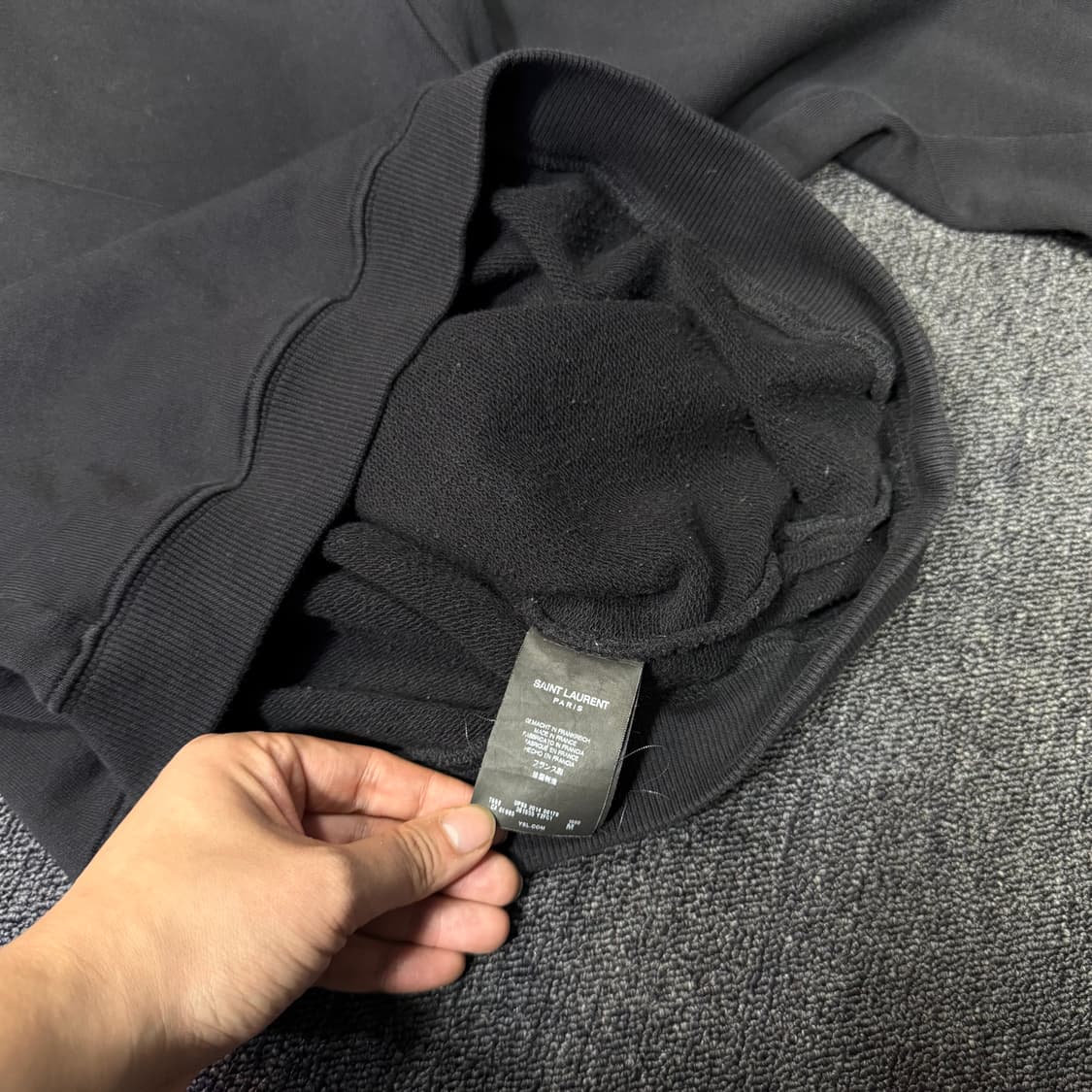 생로랑 사이드 레더 맨투맨 상품이미지9