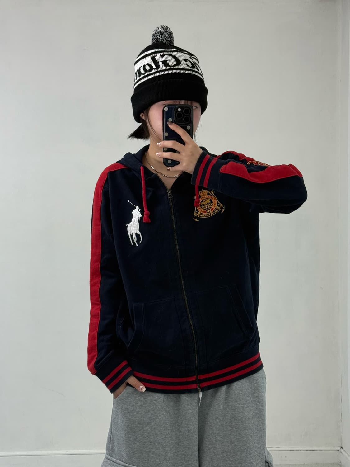 폴로 빅포니 네이비 후드집업 상품이미지6