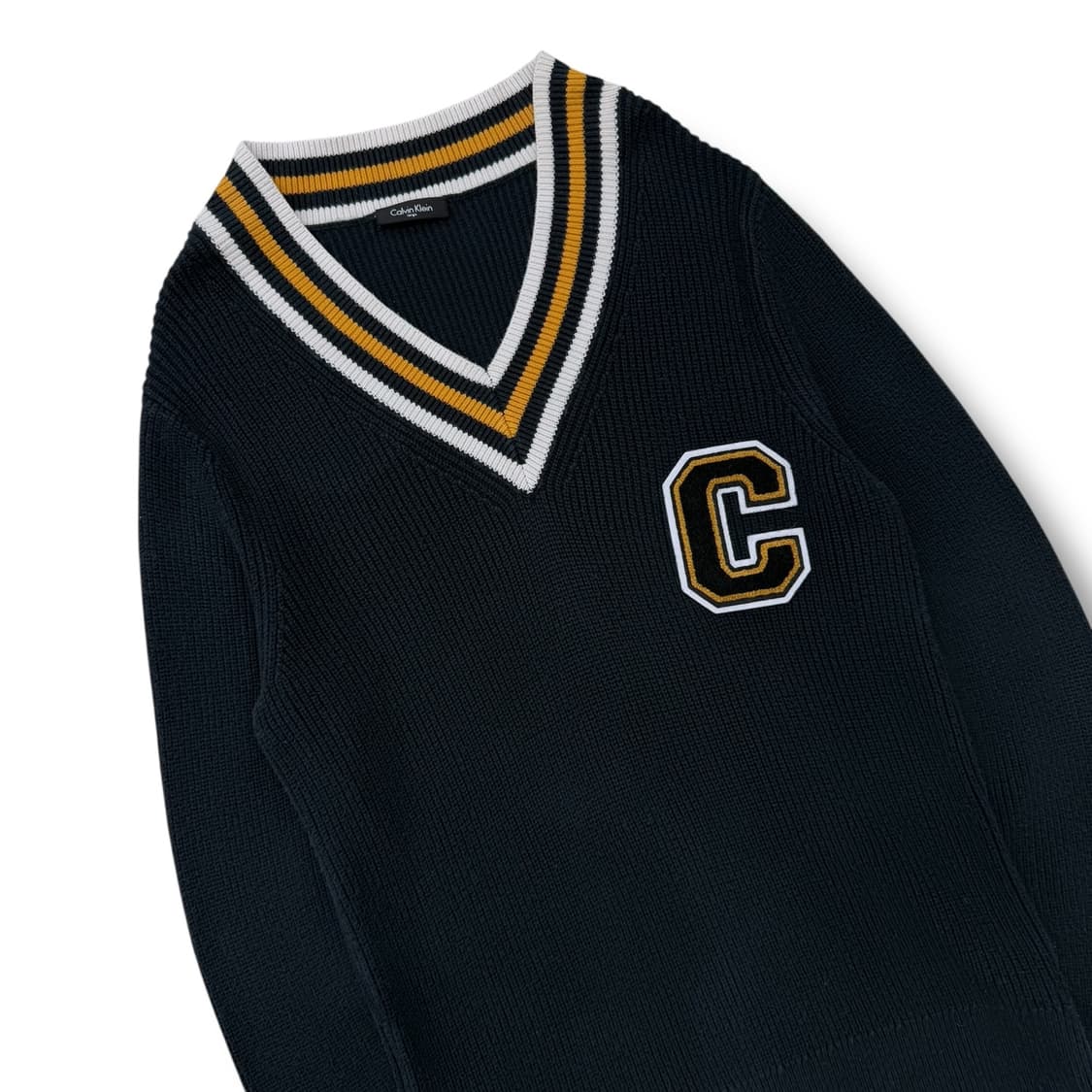 캘빈클라인 아이비리그 브이넥 니트 r1929 상품이미지3