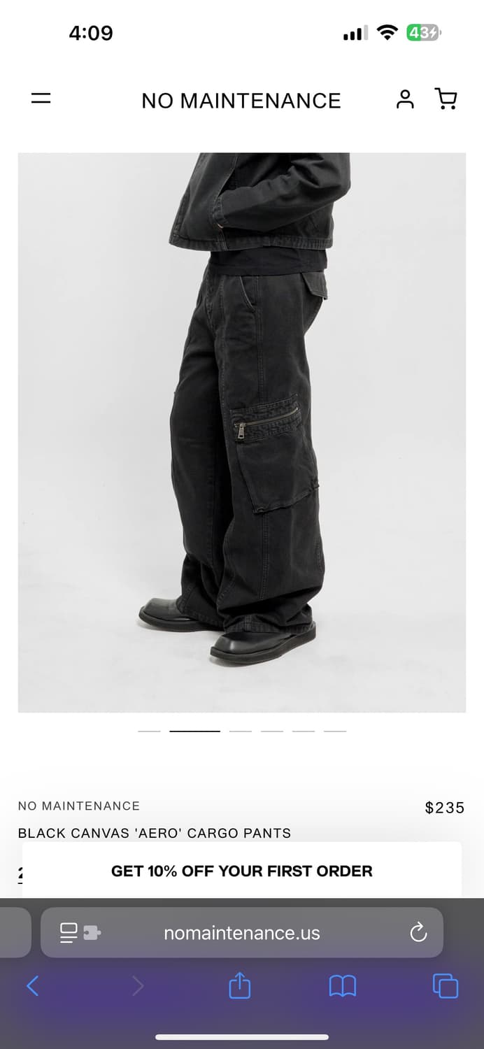 No maintenance 캔버스 카고팬츠  상품이미지1