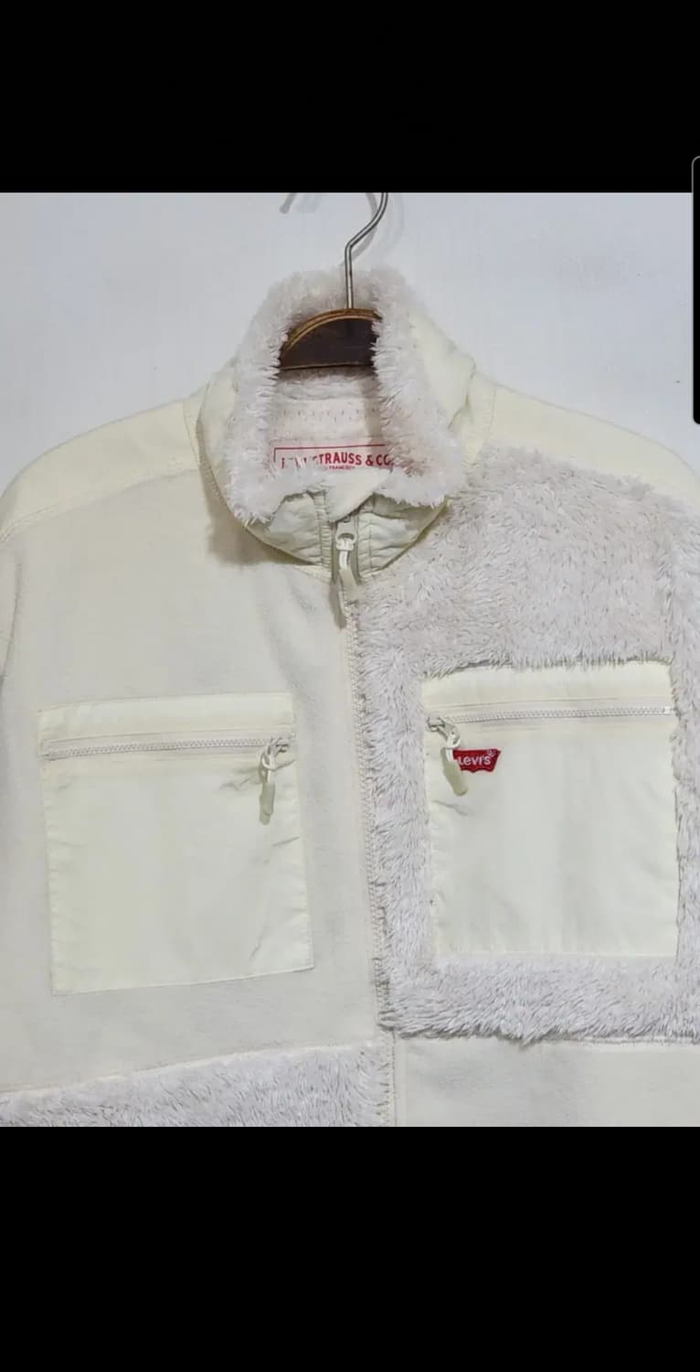 (XL) 리바이스 후리스 점퍼 아이보리 뽀글이 플리스 자켓  상품이미지2