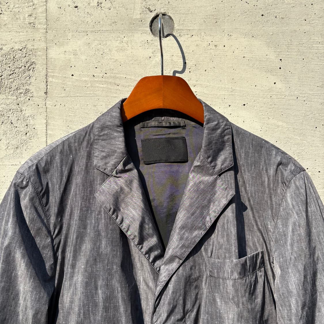 프라다 그레이 3 버튼 나일론 코트(2011) 상품이미지5