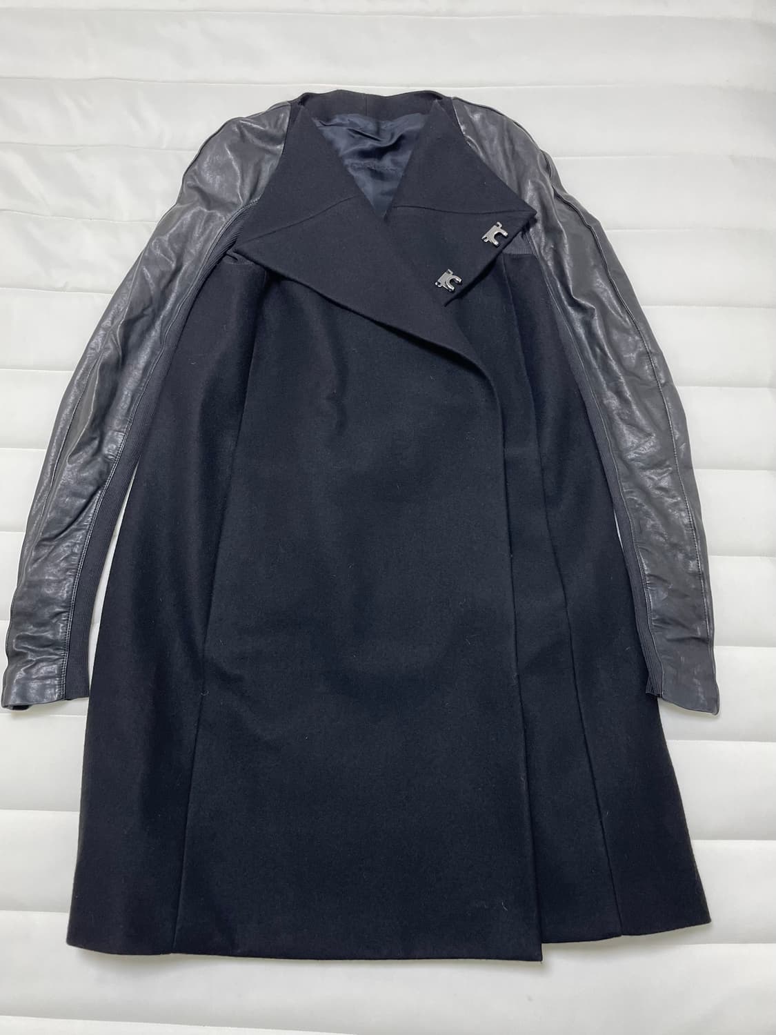 릭 오웬스 fw11 레더슬리브 카라리스 울코트 상품이미지1