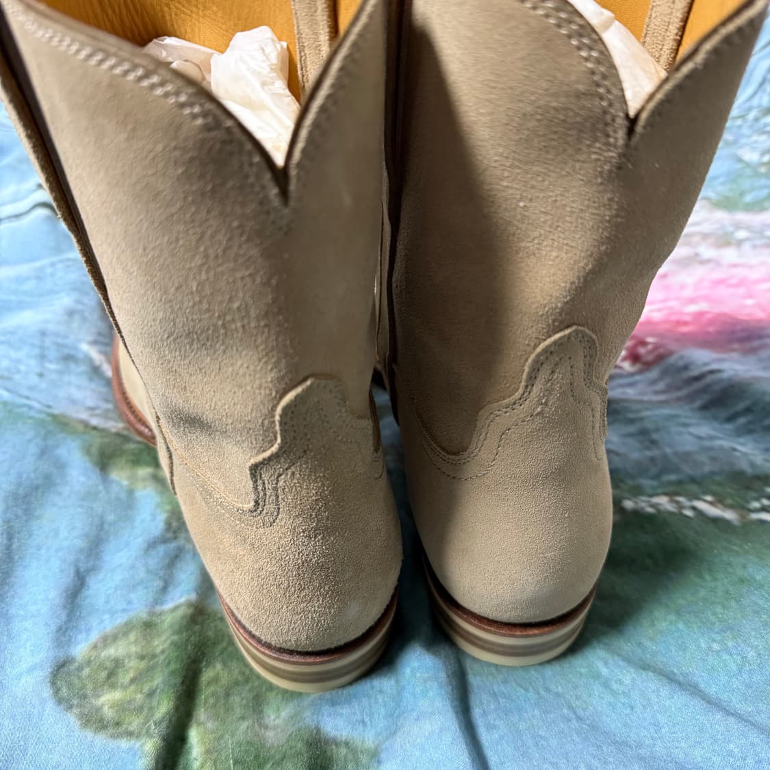 [9, 270 새상품]오라리 22AW 스웨이드 웨스턴 앵클부츠 상품이미지7