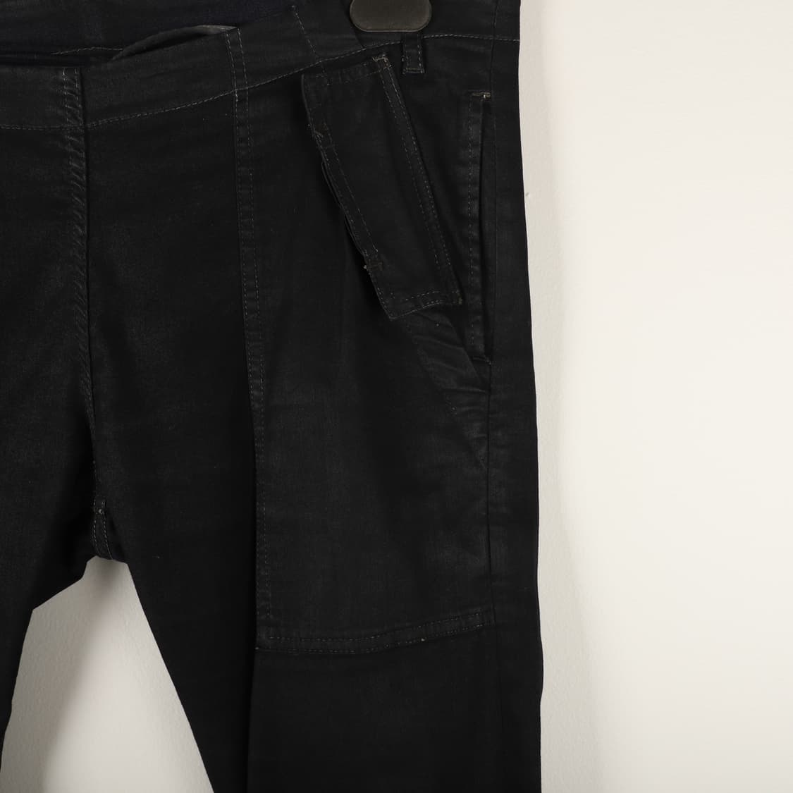 L / Rick Owens 릭오웬스 왁스 에어컷 데님 팬츠 상품이미지4