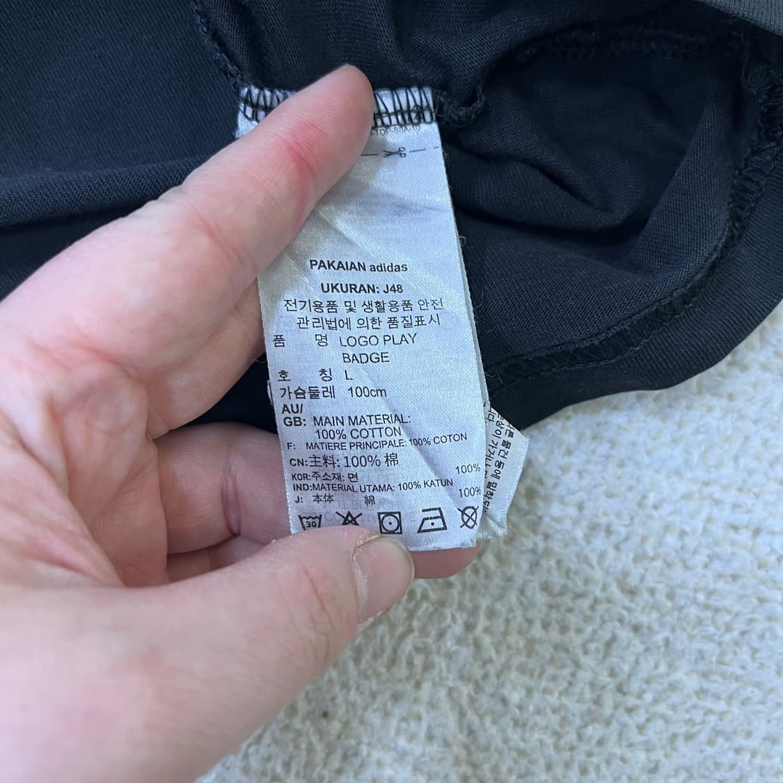 L 아디다스 로고프린팅 반팔 티셔츠 0319M 상품이미지3