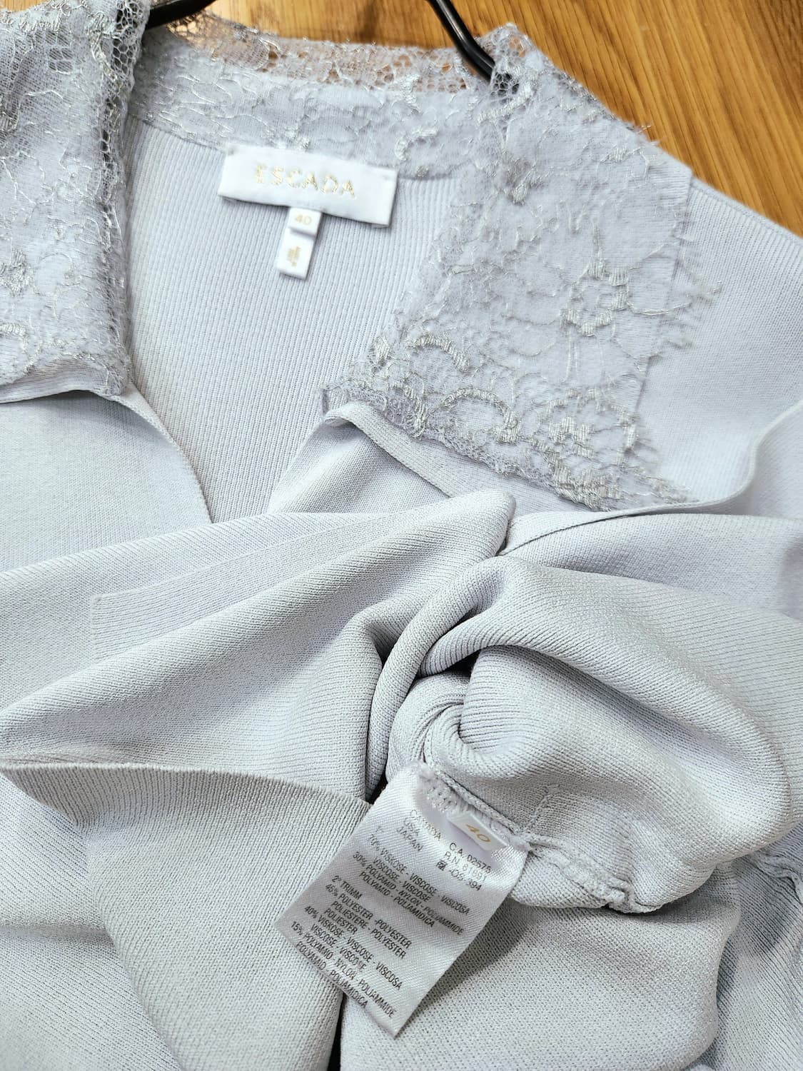 에스까다 레이스믹스 니트블라우스 상품이미지6