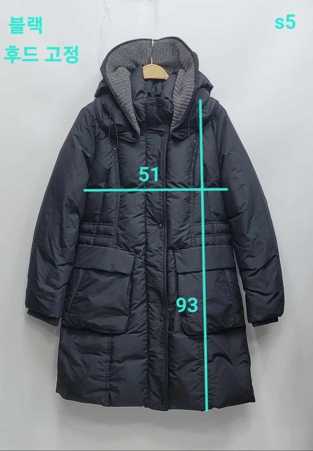 FANTOM 팬텀 빅후드 다운 롱 패딩 / 여 100 블랙 상품이미지10