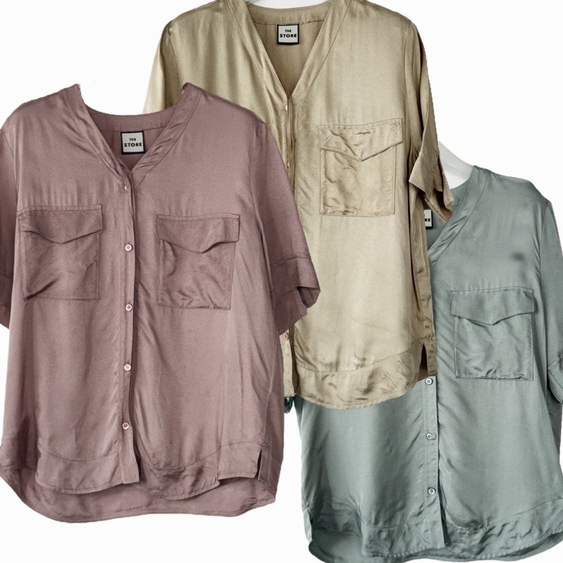 폼더스토어 반팔 셔츠 블라우스 (3color 일괄) 상품이미지1