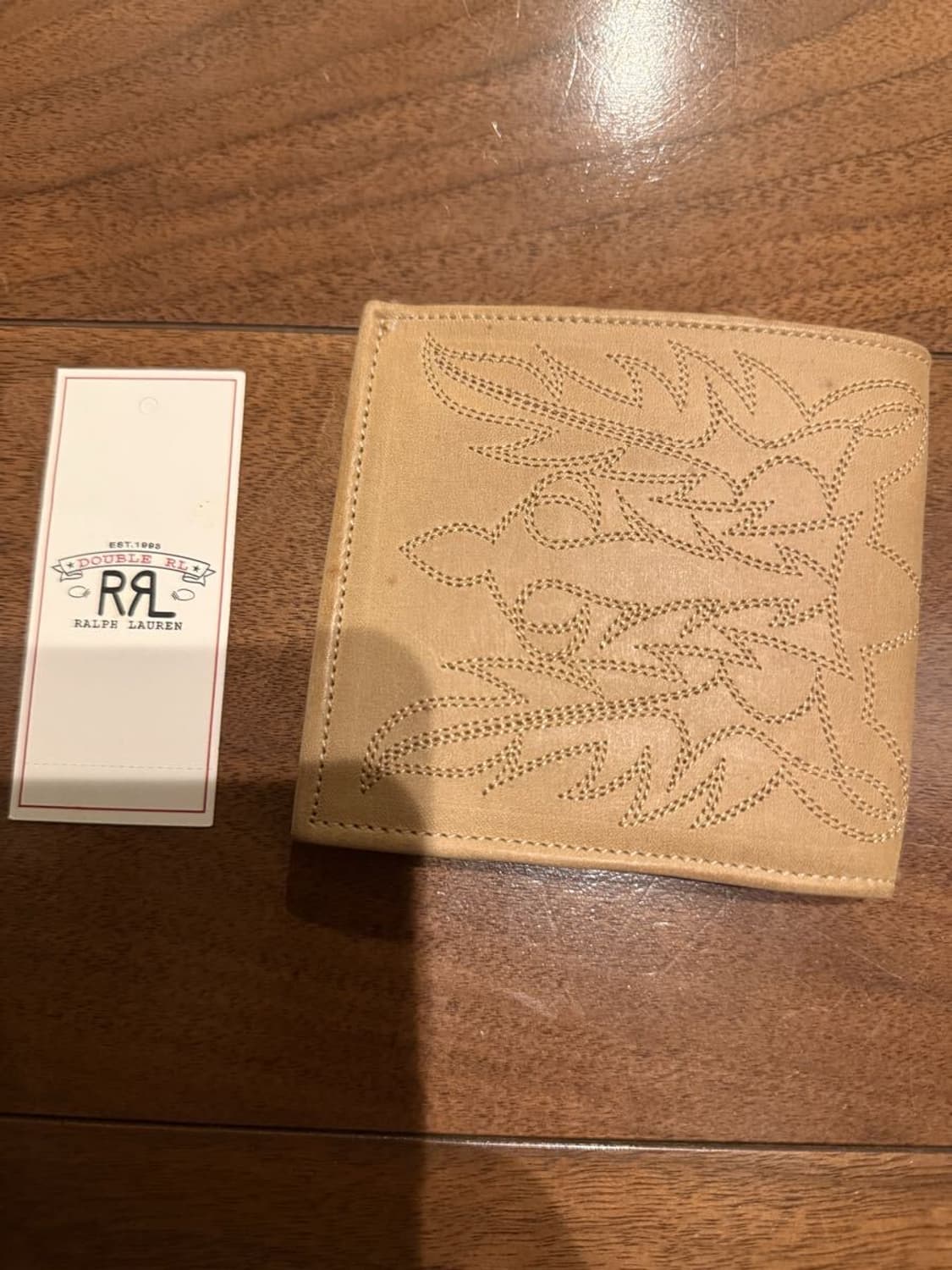 RRL 레더 인디고 스티치 지갑 상품이미지3