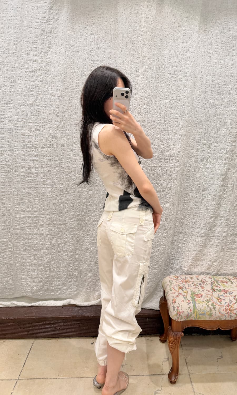 White cargo 2-way pants 상품이미지7